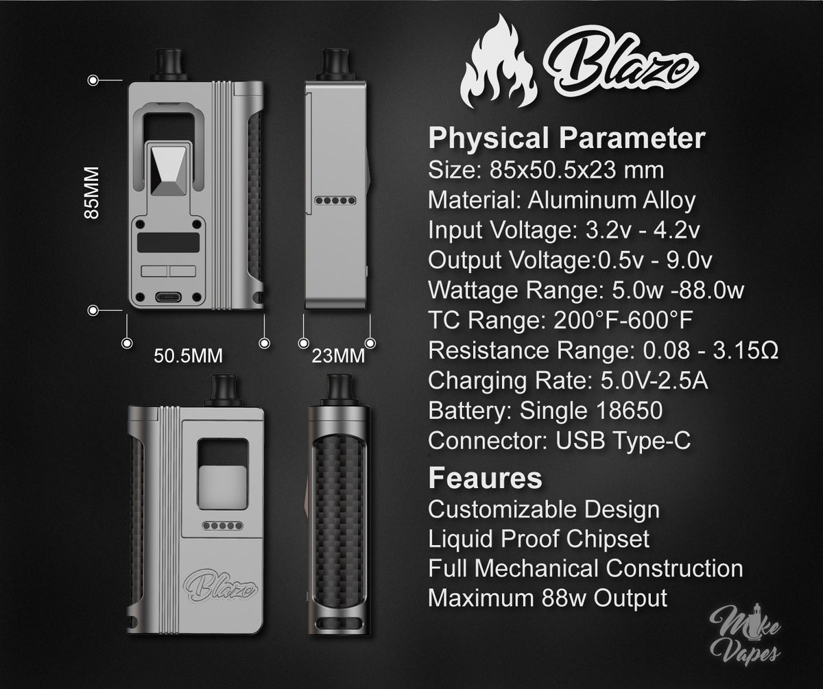 Blaze AIO Boro Mod by Thunderhead Creations x Mike Vapes