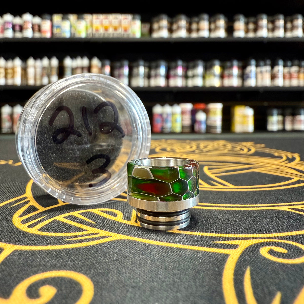 810 Resin Drip Tip -  Honeycomb w/ Stainless Steel #212