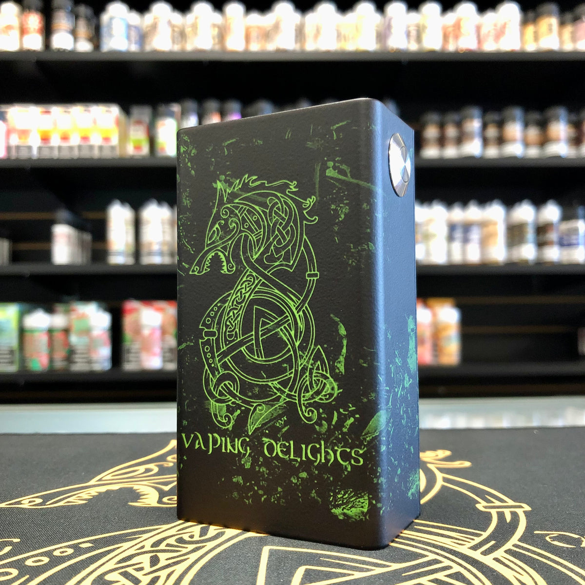 Parallel/Series Mech Box Mod SS Top/Button (Dual 21700) by Nasy Mods - Vaping Delights (Cross Bones)