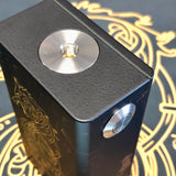 Parallel/Series Mech Box Mod SS Top/Button (Dual 21700) by Nasy Mods - Vaping Delights (Cross Bones)