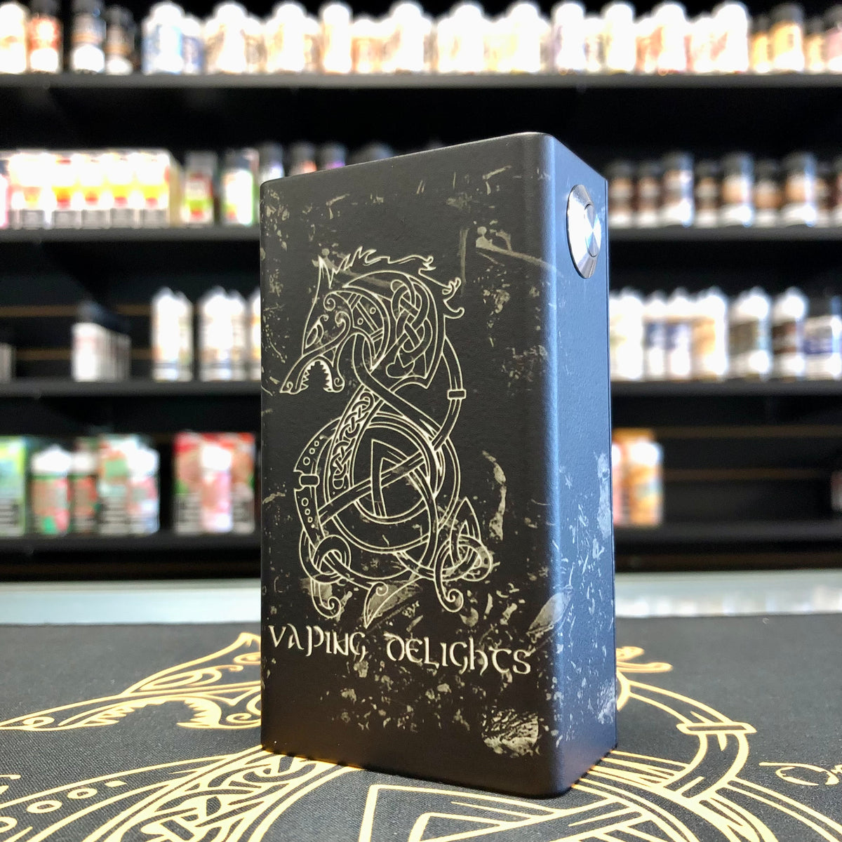 Parallel/Series Mech Box Mod SS Top/Button (Dual 21700) by Nasy Mods - Vaping Delights (Cross Bones)