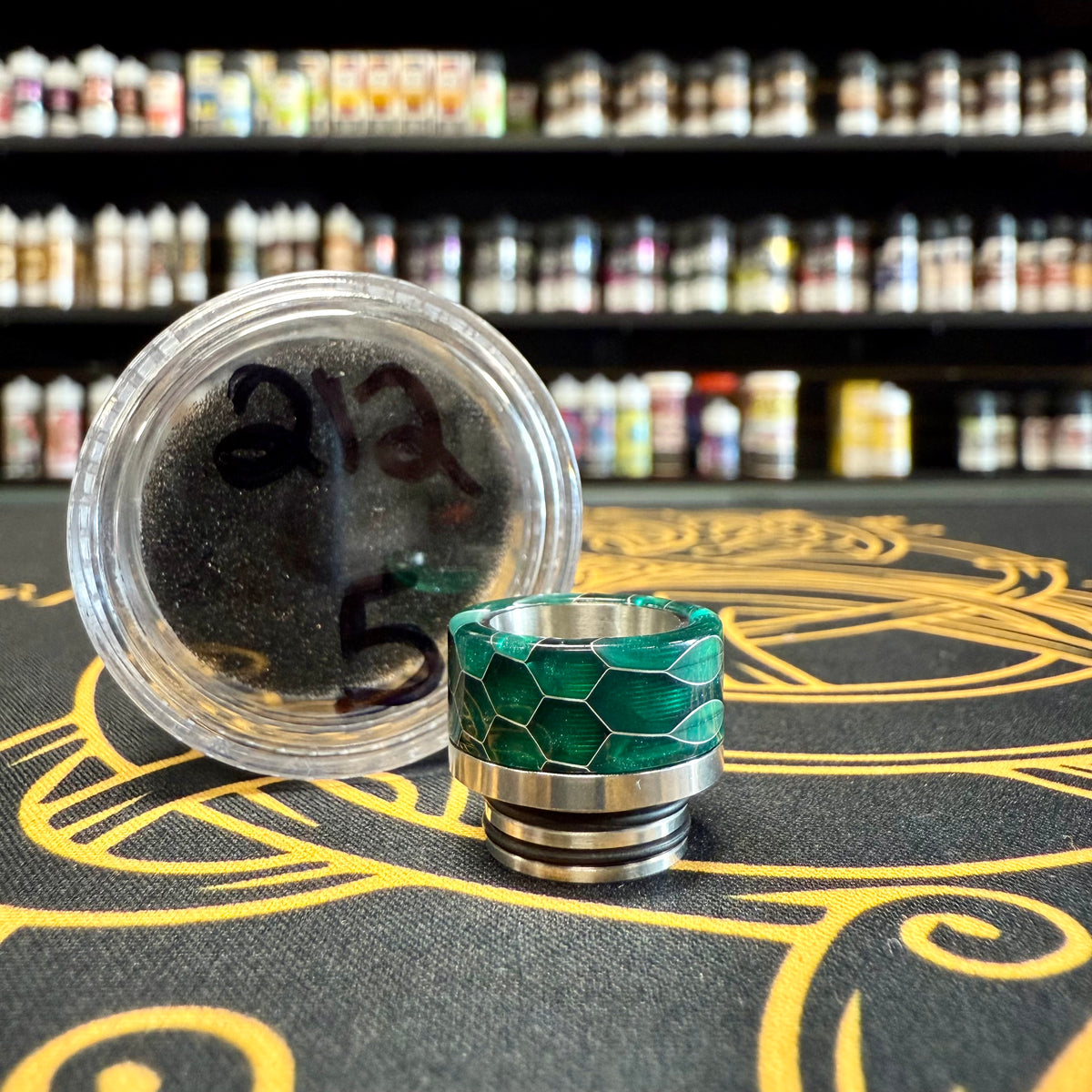 810 Resin Drip Tip -  Honeycomb w/ Stainless Steel #212