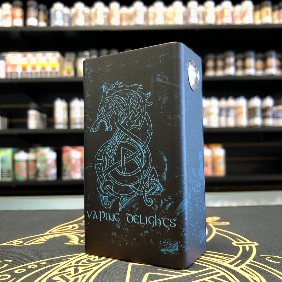 Parallel/Series Mech Box Mod SS Top/Button (Dual 21700) by Nasy Mods - Vaping Delights (Cross Bones)