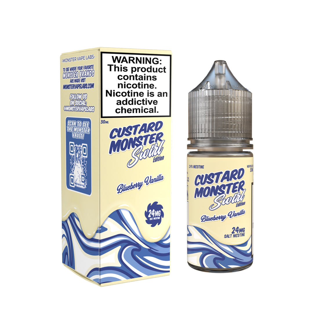 Custard Monster Swirl Edition Salt - Blueberry Vanilla 30ml