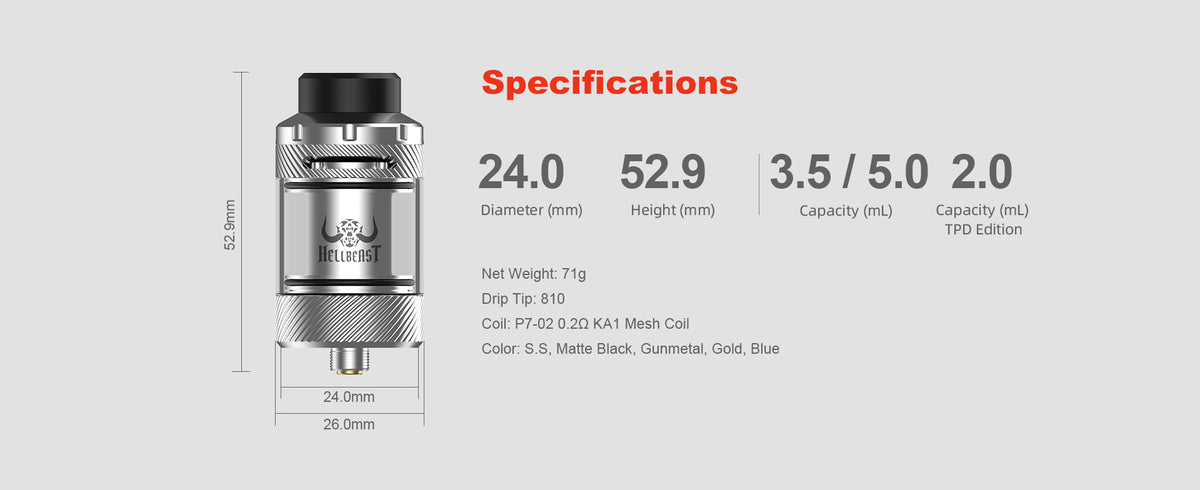 Hellbeast 2 Sub-Ohm Tank - Hellvape
