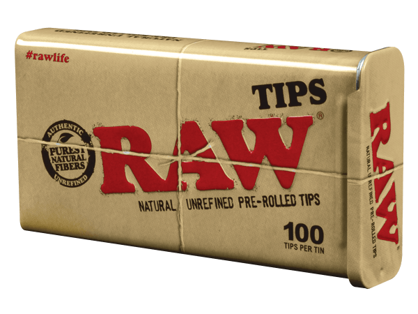 Raw Pre Rolled-Tips Tin 100pk