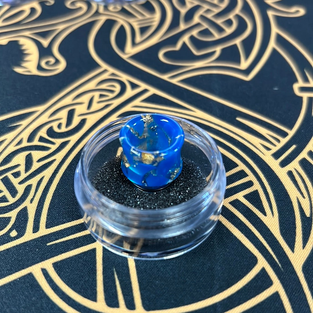810 Resin Drip Tip - Gold Flake Hourglass #300