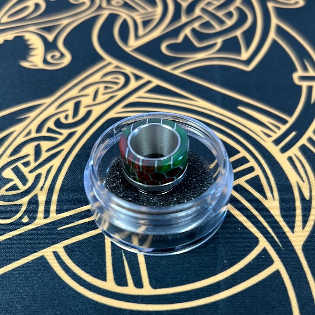 810 Resin Drip Tip -  Honeycomb w/ Stainless Steel #212