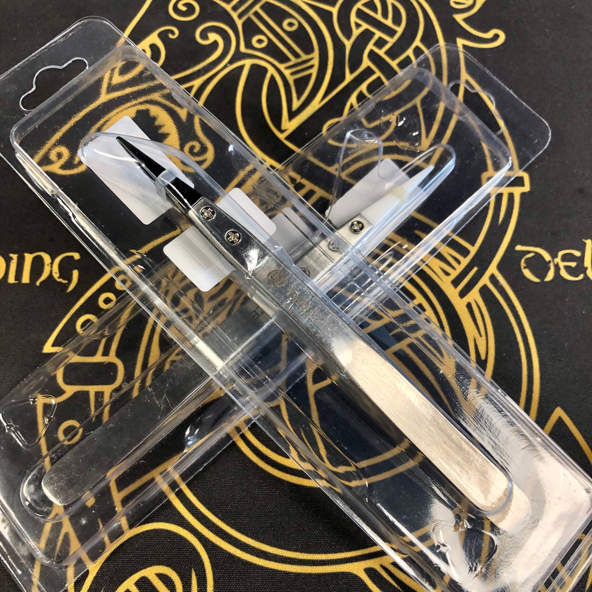 Straight Ceramic Head Tweezers - ThunderHead Creations